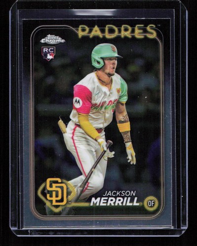 Carte Rookie Jackson Merrill - Topps Chrome 2024 Rose Réfracteur, Rare, San Diego Padres