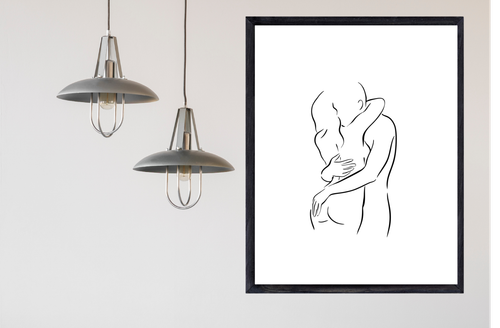 Set of 3 Line Drawing Modern Wall Prints Bedroom Room Home Wall Art A3 A4 A5 - Picture 3 of 9