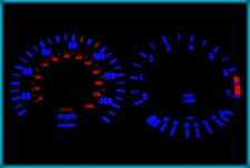 G111 BMW E30 82-94 UK 140MPH WHITE/BLUE Plasma Glow Speedo Cluster Gauges Clocks