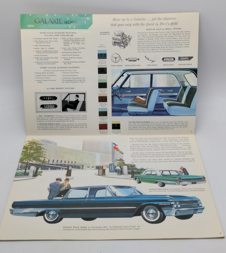 Original 1961 Ford Vtg Sales Brochure Fairlane Galaxie Starliner Sunliner - Picture 5 of 16