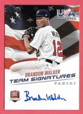 2015 Brandon Walker Panini USA Baseball Rookie Auto 149/299