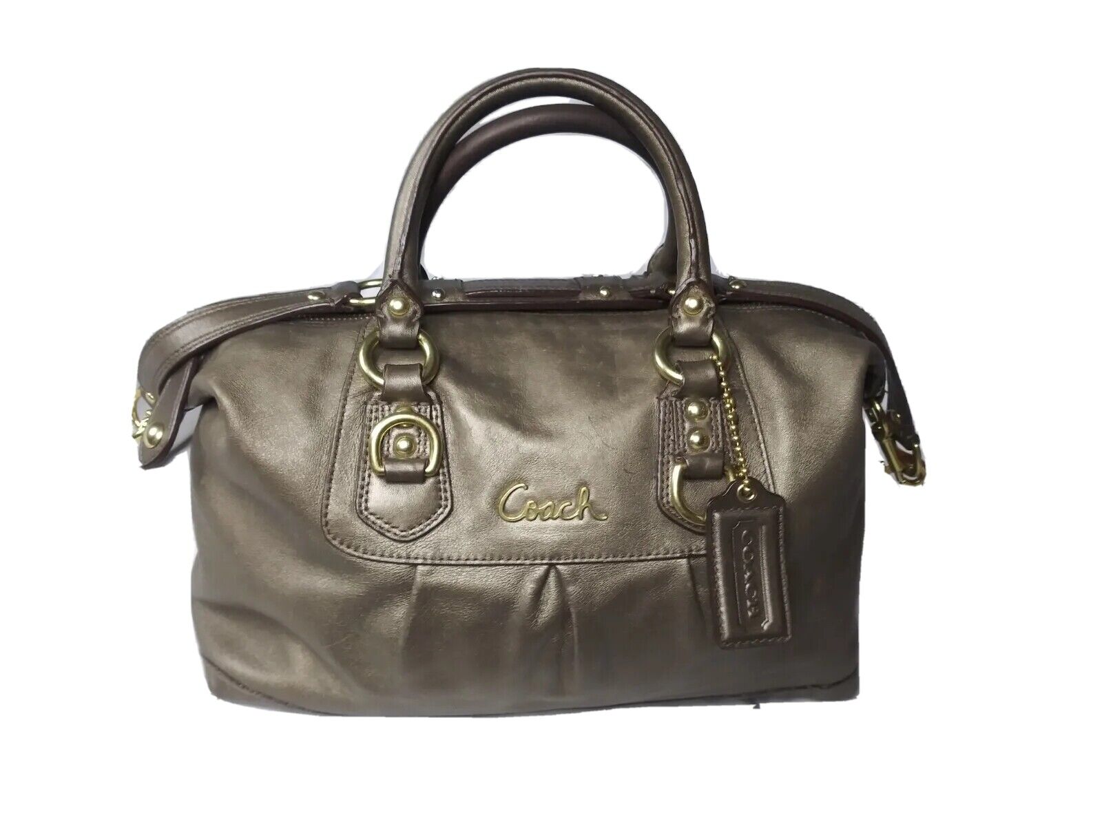 Coach Ashley Leather Satchel Handbag Purse F15445… - image 3