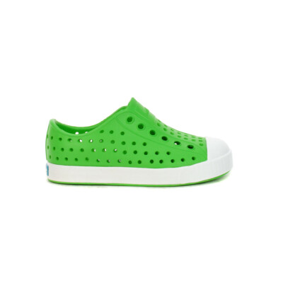 Native Toddlers Jefferson Grasshopper Green/Shell White Rubber Shoes 13100100...