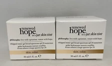 2X PHILOSOPHY RENEWED HOPE IN JAR SKIN TINT TINTED MOISTURIZER 4.5 NUDE 1 OZ