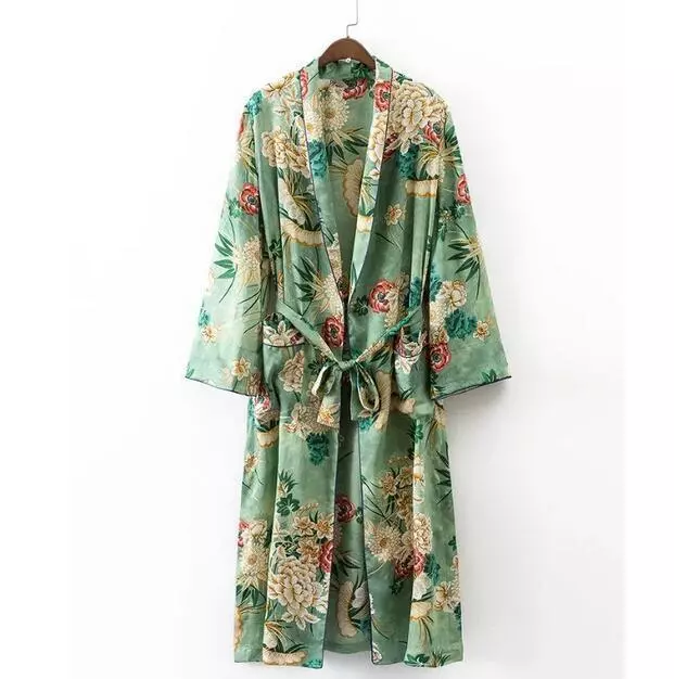 Casual kimono cheap maxi dress