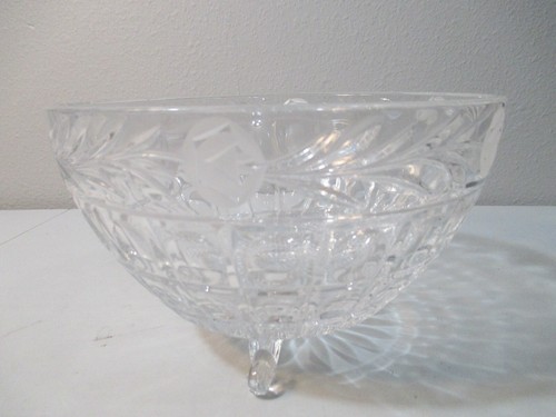 Tazón de fruta vintage americano de vidrio de corte brillante de 8 - Imagen 2 de 12