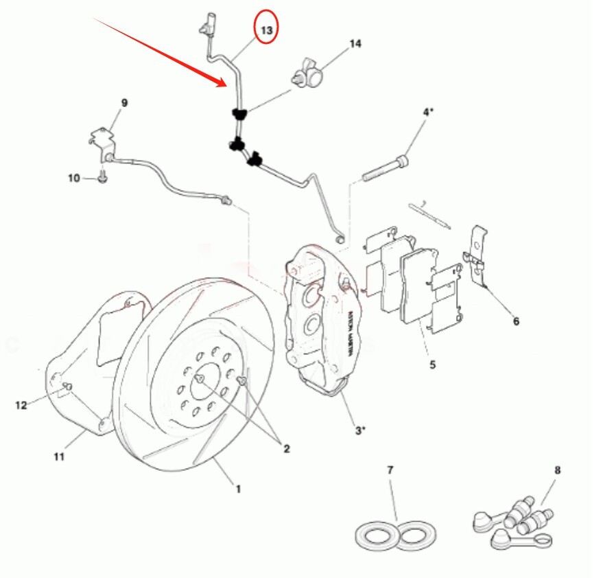 2pcs Front Brake Pad Wear Sensor fit Aston Martin V8 Vantage  DB9, 4G43-2L507-AB