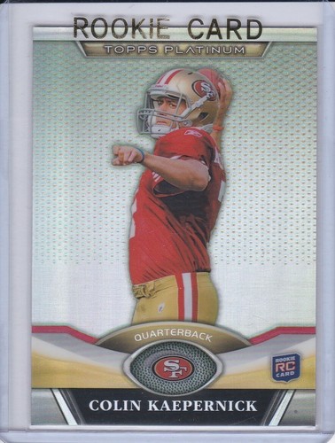TARJETA DE NOVATO COLIN KAEPERNICK 2011 Topps Platinum Football COMO NUEVA 49ers RC! - Imagen 1 de 2
