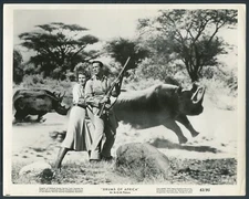 MARIETTE HARTLEY LLOYD BOCHNER in Drums Of Africa '63 RHINOCEROS TRICK PHOTO