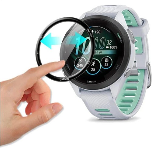 For Garmin Forerunner 265 265S HD Organic Case Glass Screen Protector - Photo 2 sur 13