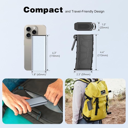 High-Speed 2-in-1 SD Card Reader & Holder - 312MB/s USB Type-C Compatibility - Picture 5 of 10