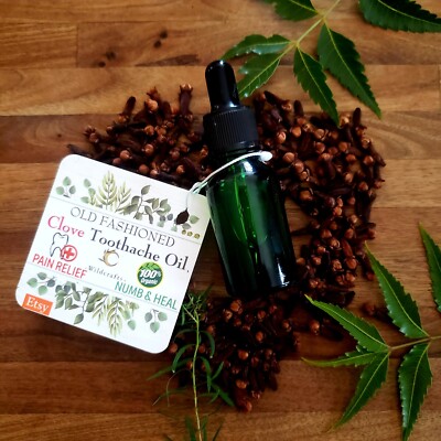 Old Fashioned Clove Toothache Oil Organic Herbal Remedy For Numbing & Healing