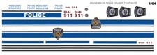 MIDDLESEX TOWNSHIP PA. Police Cruiser 1/64th Scale WATERSLIDE DECALS