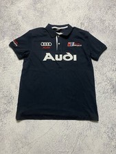 Vintage Audi Sport Polo Racing Motorsport Embroidered Big Logo Men's Size L