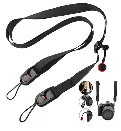 Camera Strap Quick Release Universal Adjustable Durable for DSRL Shoulder Neck - Foto 1 di 11