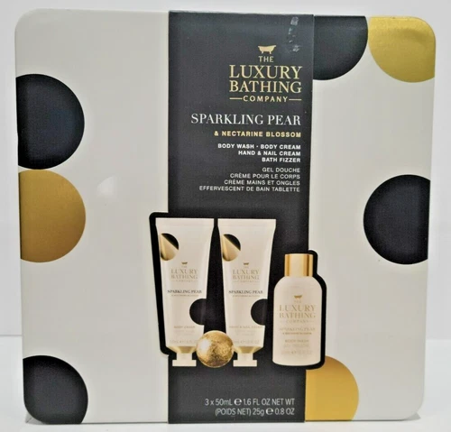 The Luxury Bathing Company 4 pce set Body Wash+Cream+Hand/Nail Cream + Bath Bomb