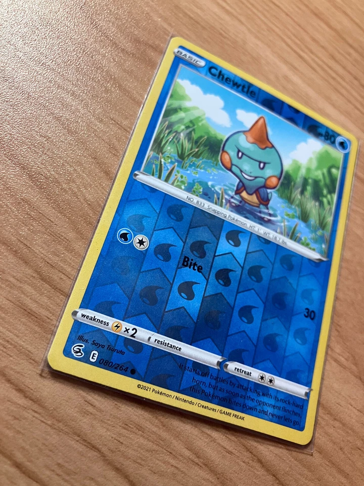 Chewtle 080/264 - Swsh08: Fusion Strike - Reverse Holo - Pokemon TCG 2021 - Image 2 of 3