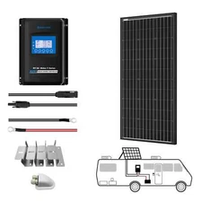 200 Watt Monocrystalline Solar RV Kit W/ 30A MPPT Charge Controller (200W 30A Ki