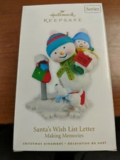 Hallmark Ornament Santa's Wish List Letter 3rd In Series New Old Stock 2010