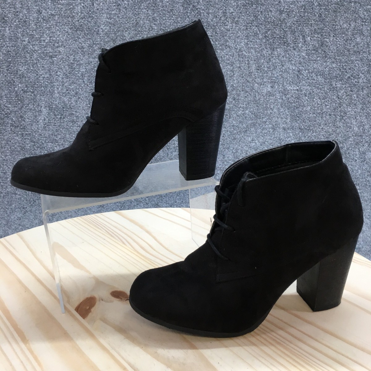 Charlotte Russe Boots Womens M Jude Ankle Booties Black Suede