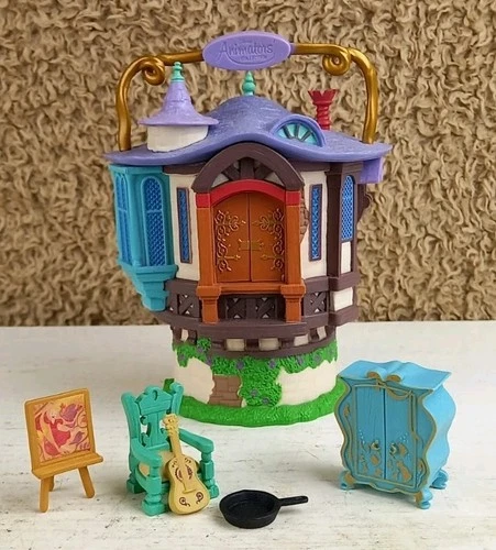 Disney Store Animator's Collection Littles RAPUNZEL 6.5" Mini Playset Incomplete