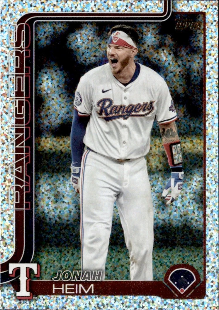 2025 Topps Series 1 Jonah Heim Texas Rangers #51 Mini Diamond