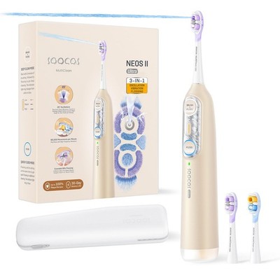 NEOS II Ultra   Electric Toothbrush with Water Flosser Combo, 3-in-1: Flosses...