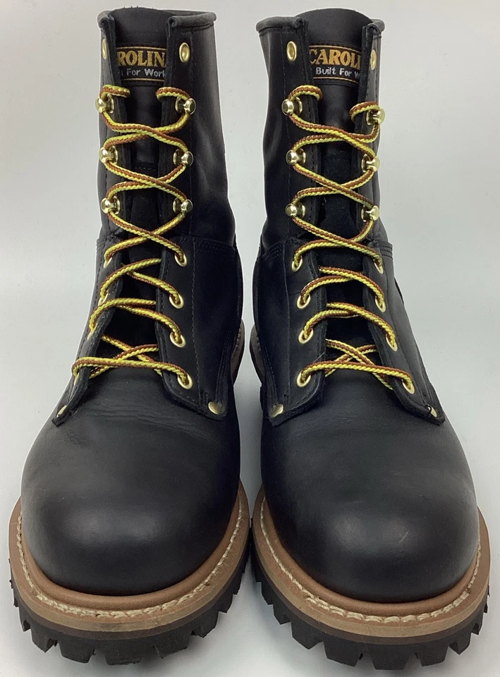 Botas de trabalho masculinas Carolina Elm 8" couro sem forro biqueira de segurança de aço tamanho 11,5 EE - Imagem 3 de 4