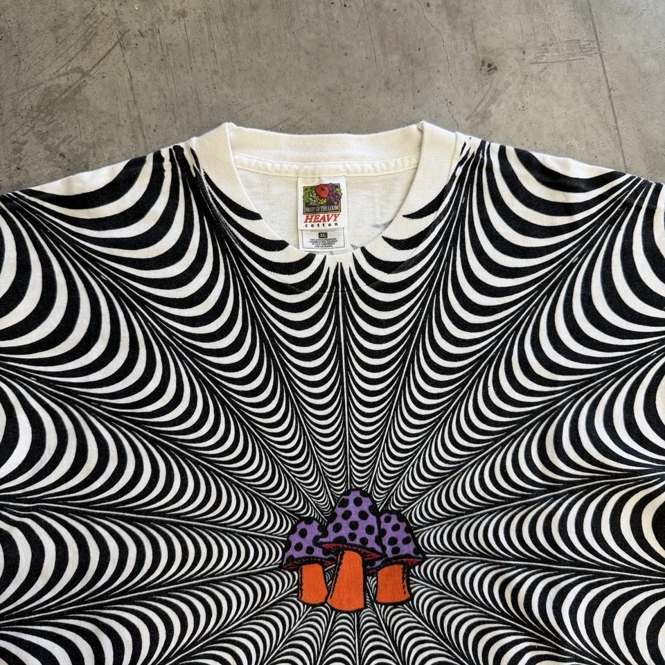 Camisa Vintage Champiñón Ácido Fractal Años 90 AOP Talla XL Foto 3 de 3