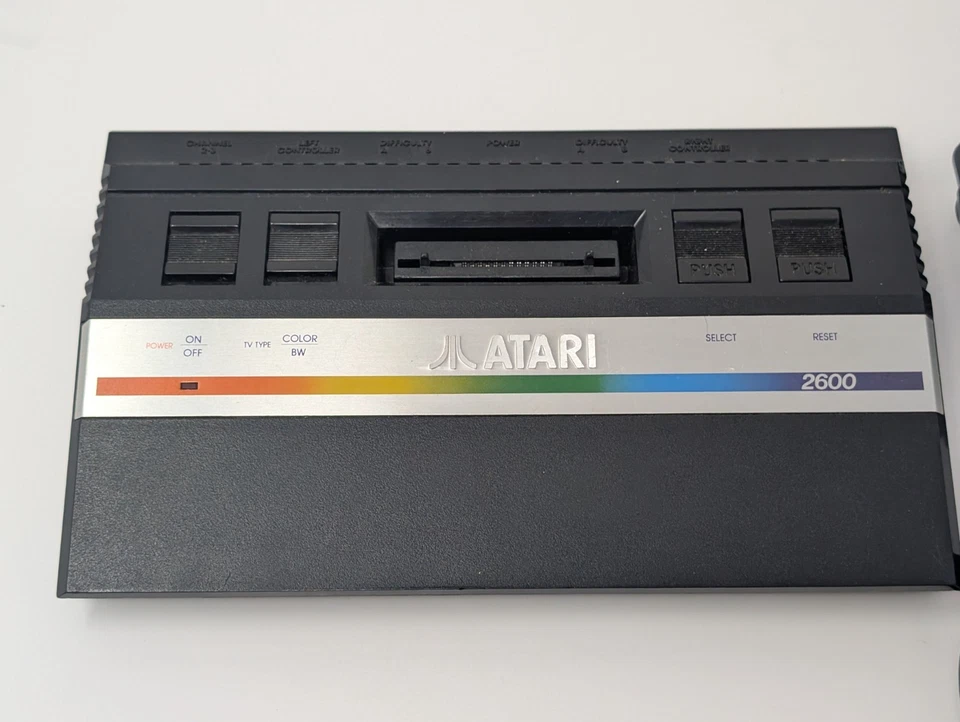 Atari 2600 Junior (Jr.) Console W/ Controllers & All Necessary Cables - Tested - Image 2 of 4