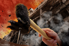 Godzilla Hammer Camping Diy Tool Outdoor Goods 2001 Funny Gift Iron Hammer New