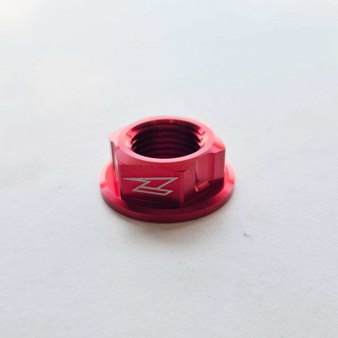 Zeta FRONT Axle Nut - M16 x 1.5 - CR125/250 02-07 CRF250/450 CRF250/450X (Red)