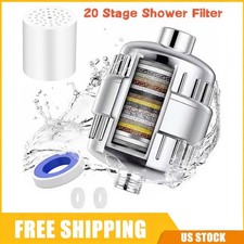 20 Stage Shower Head Filter Purifier with Filter for Hard Water Softener
