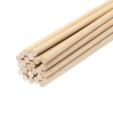 25pcs Round Wood Sticks 1/8"x4" Dowel Rod Unfinished Hardwood Stick Craft Twigs