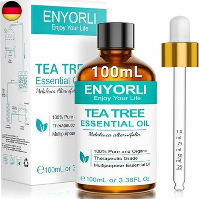 Teebaumöl 100ml Tea Tree Oil Reines und Teebaumöl Ätherisches Öl Vegan Teebaum Ä