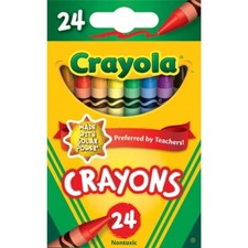 24ct Crayons, Elementary School Supplies for Kids, Art Classroom Must Haves