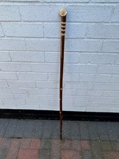 Sycamore Hiking Stick with a Carved Hazel Hand Grip Taken from Side Branch