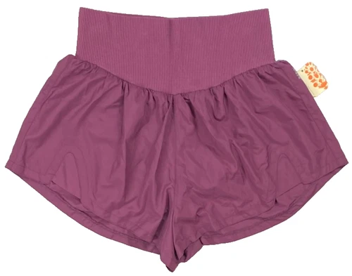 Women’s Free People FP Movement Carpe Diem Shorts Deep Mulberry Size Medium