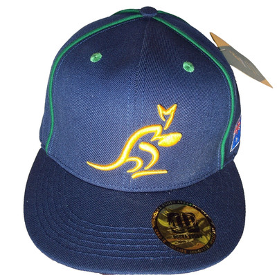 New Australia Wallabies Blue Embroidered Snapback Hat by Hooka Rugby