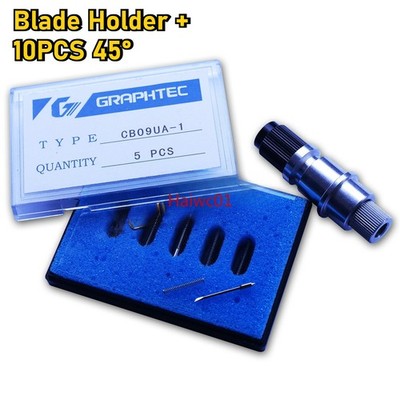 1PCS Blade Holder + 10PCS 45° Blades Fit for Graphtec CB09 Vinyl Cutting Plotter