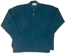 Vintage RedHead Quarter Button Up Sweater Pullover Mens XL Made in USA Green