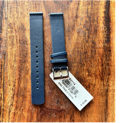 Skagen Leather Blue 16mm Two-Piece Strap Wristwatch Band SKB2114