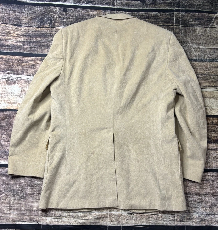Blazer Chaqueta Abrigo Deportivo Kingsridge Imperial Gamuza Años 80 Para Hombre 40R Beige De Colección Foto 3 de 4