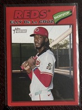 2026 Topps Heritage Elly De La Cruz red Border Color Match Cincinnati Reds #70