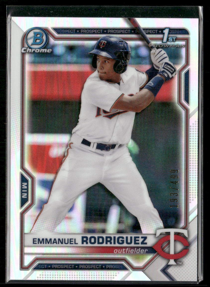 2021 Bowman Chrome #BCP-207 Emmanuel Rodriguez Refractor /499
