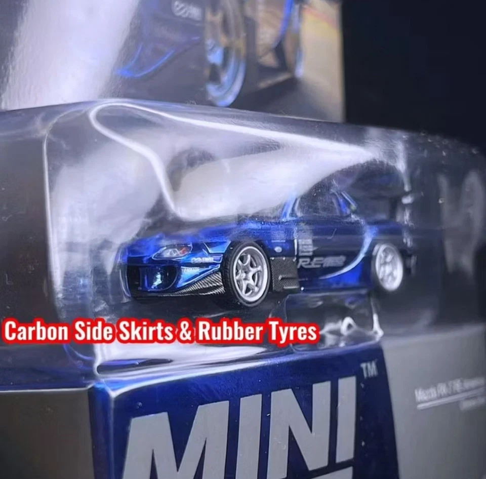 Mini GT MDX 2025 Mazda RX-7 Re-Amemiya Malaysia Diecast Expo 2025 Chrome Blue - Image 4 of 4
