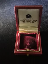 Asprey London Ring Box – Vintage Red Leather – Collectible