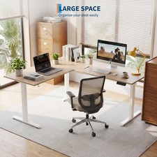 L-Shaped Electric Standing Desk Height Adjustable Corner Gaming Desk Home Office