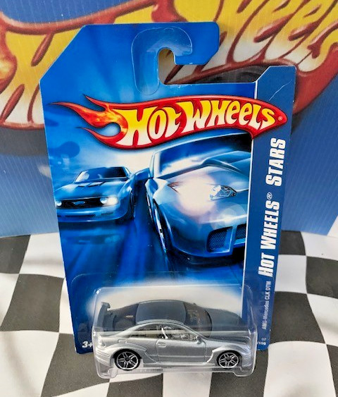 Hot Wheels 2007 Code Car Stars 17/24 101 2004 AMG-Mercedes CLK DTM GRAY PR5