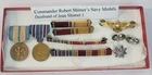 Assortment of US Navy Ribbon Pins Medals for Commander Shimer Military WWII WW2